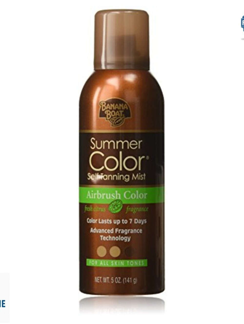 NEW BANANA BOAT Self Tanning Mist Body Aerosol 5 Oz Rub Free Airbrush Color